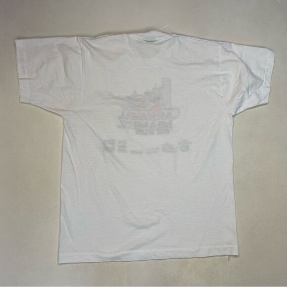 VINTAGE Carnival Miami 8k Run Graphic T-shirt Men Large USA 90s Single Stitch - Picture 5 of 7